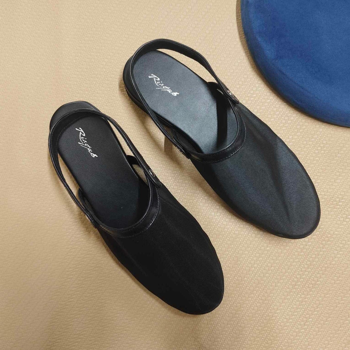 Mesh Slingback Mules
