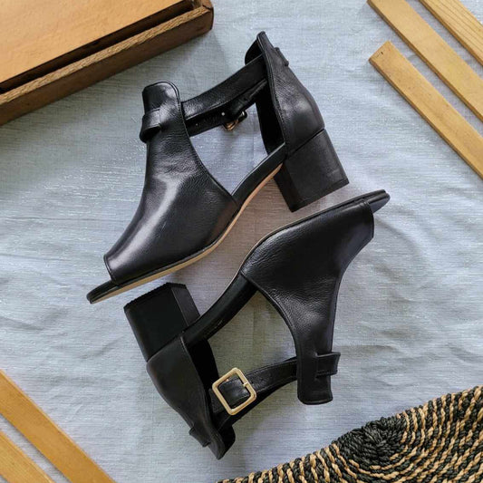 Peeptoe & Cut-out Ankle Mules