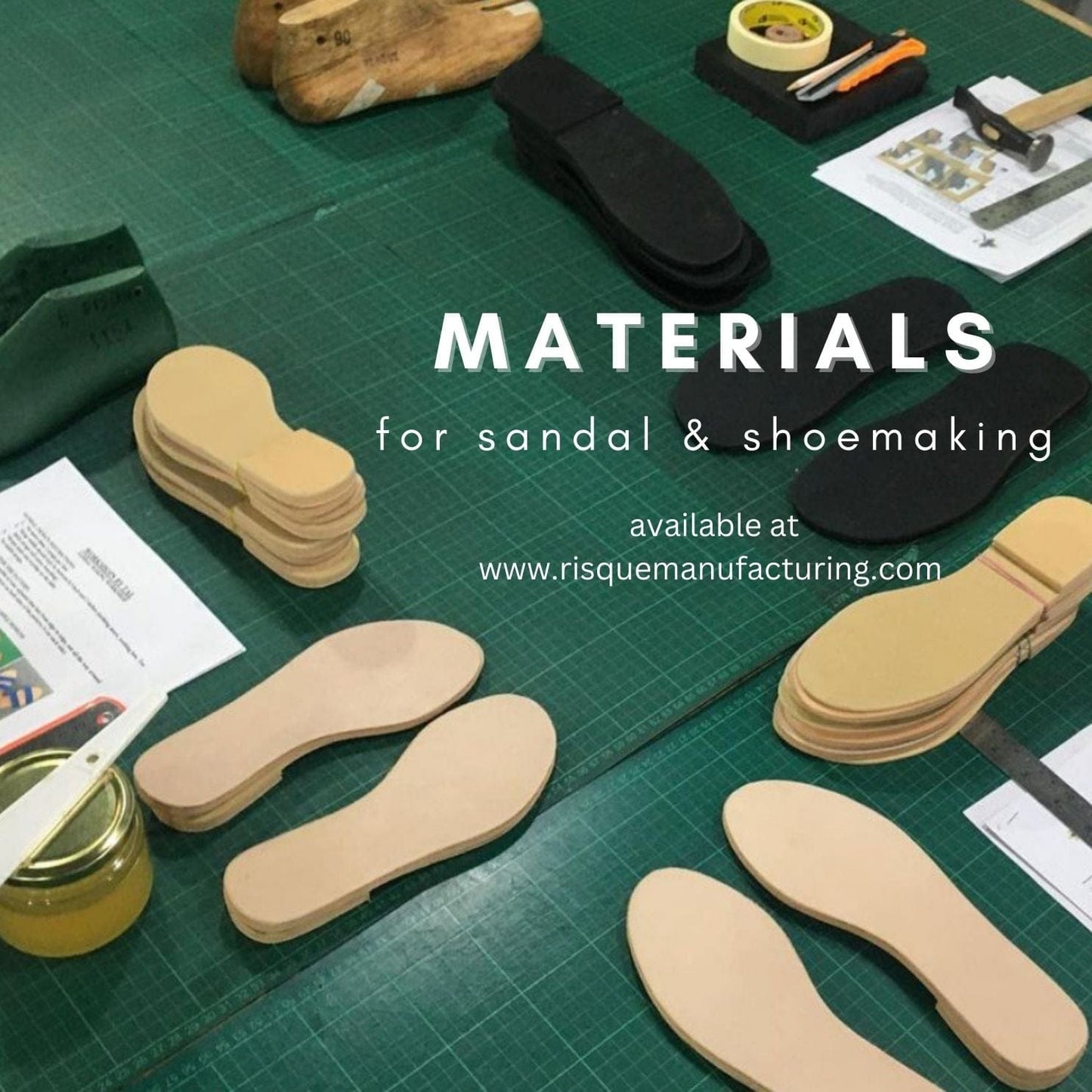 Insole & Outsole Set for Sandal-making